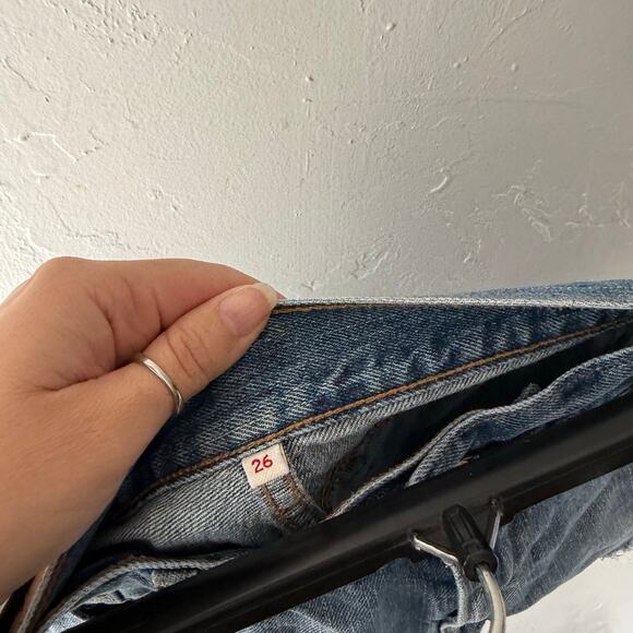 Levi's Size 26 L 3 Cut Off Festival Denim Jean Shorts - Picture 4 of 7